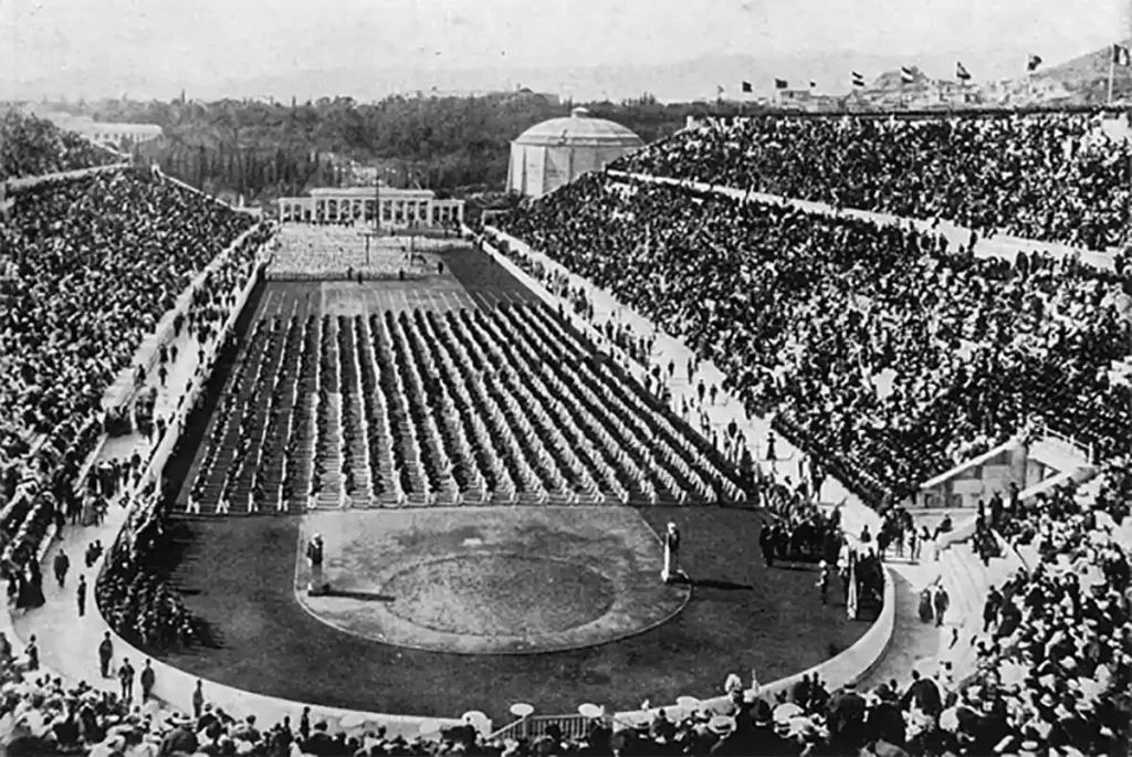 CREDIT : The 1896 Olympics were held in the Panathenaic Stadium in Athens.